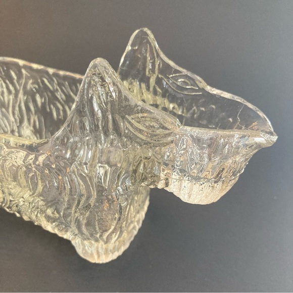 Vntage Clear Glass Scottie Dog Creamer server container decor collectible - Picture 11 of 13